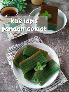 Foto resep Kue Lapis Tapioka (Lapis Pandan Coklat)