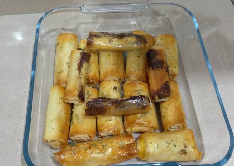 Bocaditos de queso y Nocilla con pasta filo