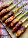 Sate ayam lilit (balinese chicken satay)