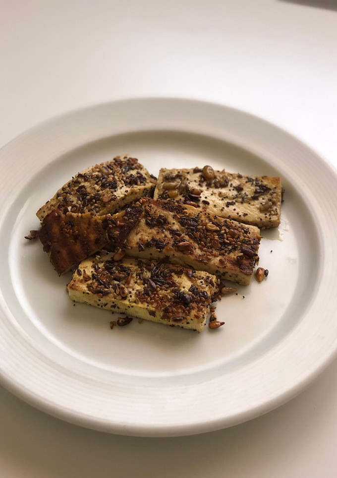 Una foto de Tofu marinado de Soja