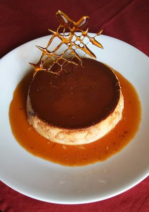 A picture of Chhena Pudding With Caramel.