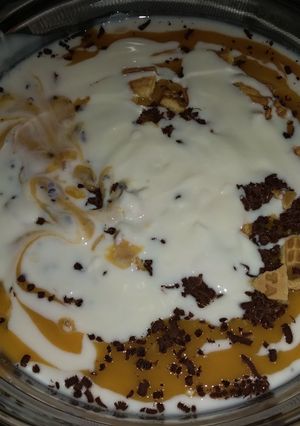 A picture of Chocolate banana milk shake.