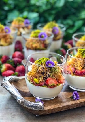 A picture of Knafeh with Cream (Kashtaliya).