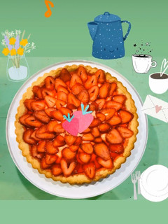 Una foto de Tarta de frutillas✔️