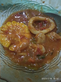 Foto resep Udang Cumi Saos Padang