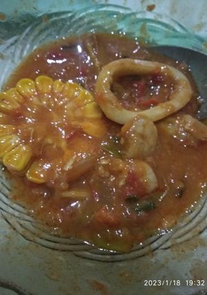 Foto resep Udang Cumi Saos Padang