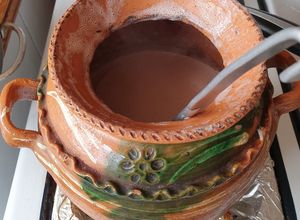 Una foto de Atole de fresa