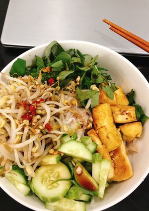 Hình của món Bún đậu nước tương.
