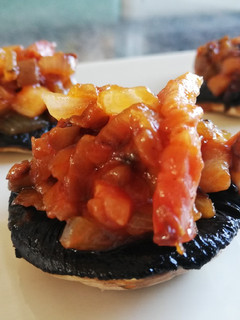 Una foto de Champiñones rellenos