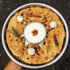 A picture of Aloo Kaddu Paratha.