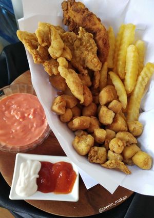 Foto resep Fish N Chips+ Crispy tofu BUCKET