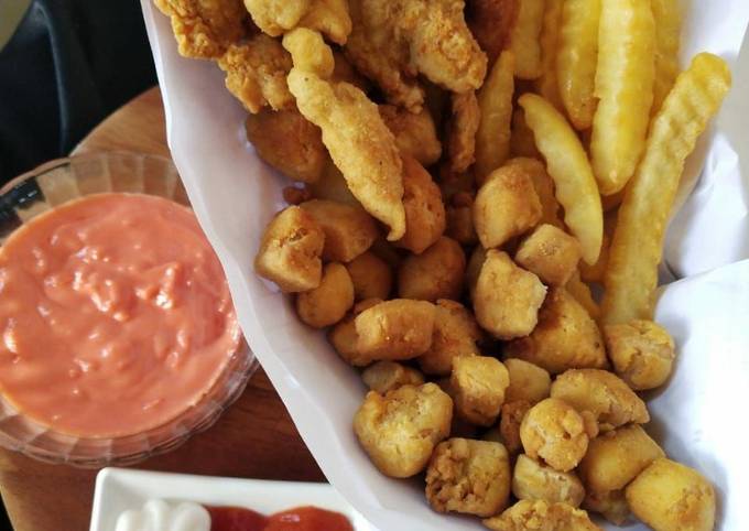 Fish N Chips+ Crispy tofu BUCKET