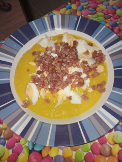 Una foto de Salmorejo de mango