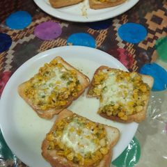 A picture of Open toast sandwich.