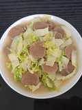 Tumis Sawi Putih Bakso