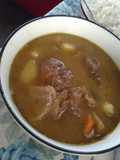 Sopa de nervios de vaca dominicana