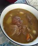 Sopa de nervios de vaca dominicana