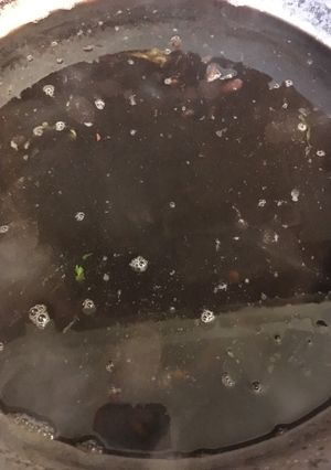 Una foto de Frijoles negros de la olla