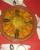 Cuscús de verduras y carne de ternera