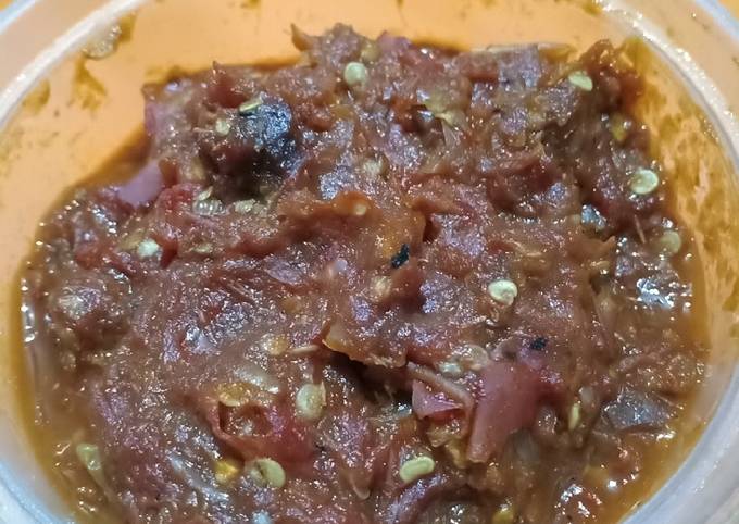 Langkah Mudah untuk Menyiapkan Sambel Bajak diet, awet, Lezat