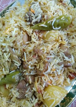A picture of Beef Biryani.