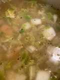 Cabbage and shrimp soup