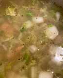 Cabbage and shrimp soup