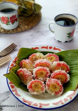 Foto resep Kue kacamata merah putih