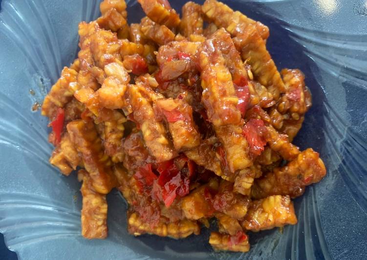 Tempe orek balado pedas