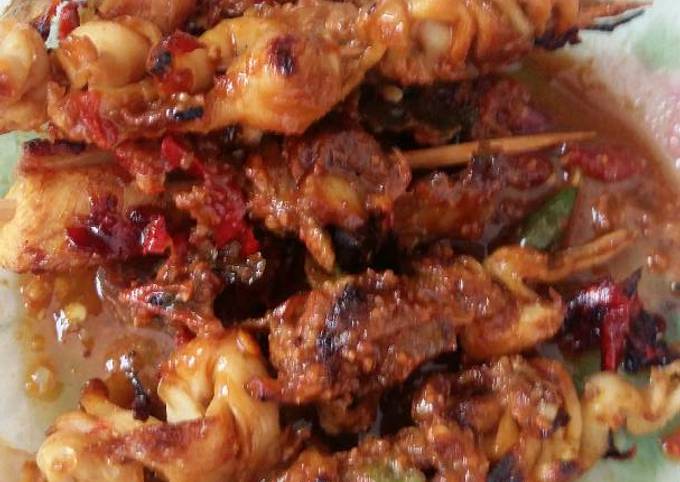 Anti Ribet, Bikin Sate Jamur bumbu Kacang Sederhana Dan Enak