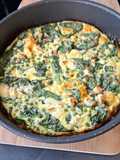 Frittata petits pois, épinards et ricotta