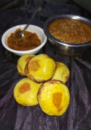 A picture of Maize flour stuffed litti.