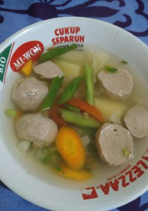Foto resep Sop bakso simple