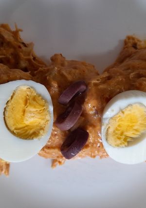 Una foto de Ají de Gallina (pero en mi casa no es amarillo 🤷‍♀️)