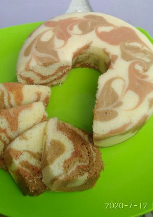 Foto resep Bolu Tiramisu Marmer Kukus Ekonomis