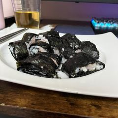 A picture of Sushi at home.