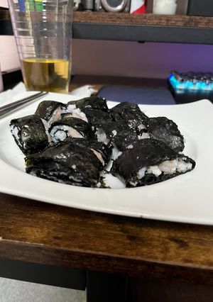 A picture of Sushi at home.