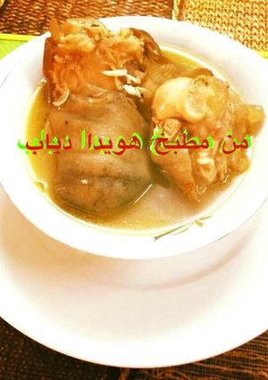 صورة لوصفة شوربه كوارع