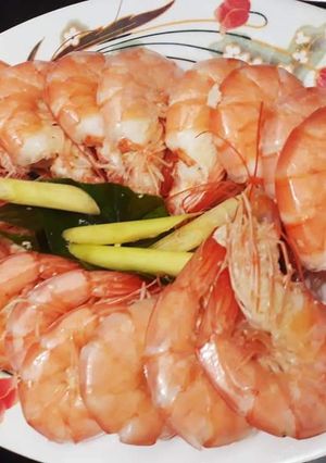 Hình của món Tôm hấp sả lá chanh cực ngon.