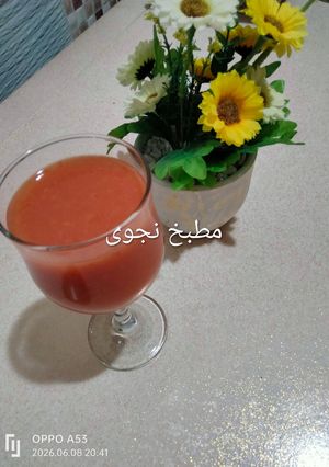 صورة لوصفة عصير الخوخ المنعش