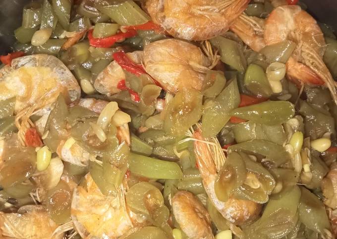 Tumis buncis udang