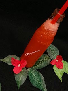 عکسی از دستور نوشیدنی هندوانه و گلاب