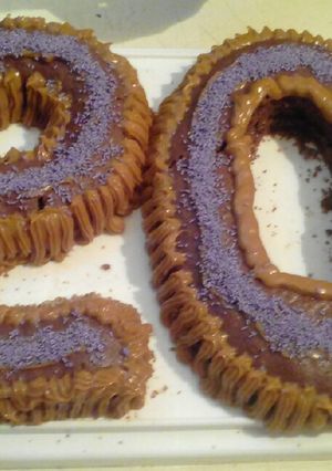 Una foto de Torta número de chocoflan