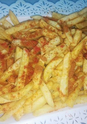 صورة لوصفة بطاطا مقليه 😋