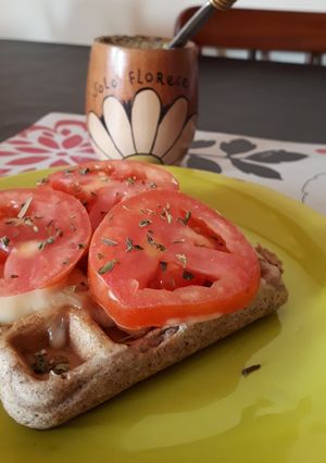 Una foto de Waffles sin TACC
