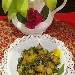 A picture of Aloo Methi Sabzi.