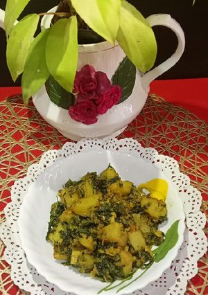 A picture of Aloo Methi Sabzi.