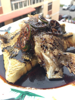 A picture of Fried Fish In Lime Soy Sauce.