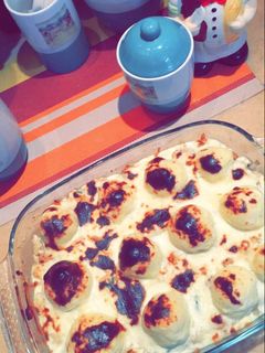 صورة لوصفة صينية كرات البطاطس ومكرونة بالبشاميل