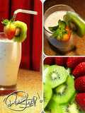 Batido de kiwi y fresas